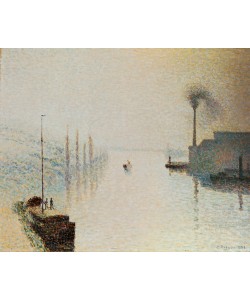 Camille Pissarro, Isle Lacroix in Rouen im Nebel