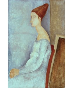 Amedeo Modigliani, Jeanne Hebuterne assise, de profil