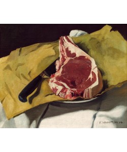 Felix Vallotton, Une entrecote sur un papier jaune