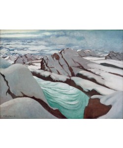 Felix Vallotton, Paysage hautes alpes, glaciers et pics neigeux