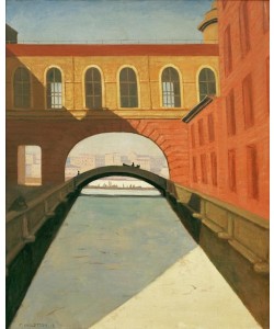 Felix Vallotton, Canal gele et pont pres de l’Ermitage a Saint-Petersbourg