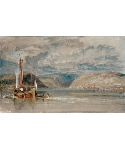 JOSEPH MALLORD WILLIAM TURNER, Rüdesheim, Blick auf das Binger Loch