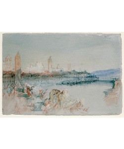 JOSEPH MALLORD WILLIAM TURNER, Regensburg von der Brücke aus gesehen