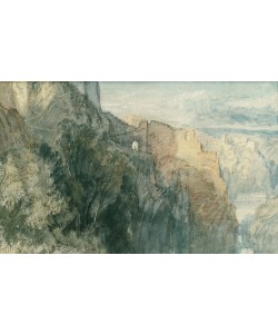 JOSEPH MALLORD WILLIAM TURNER, Burg Katz mit Blick auf Burg Rheinfels