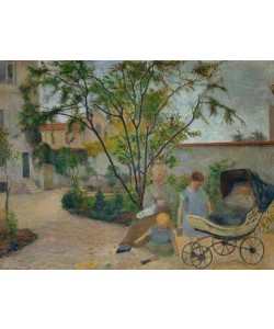 Paul Gauguin, Jardin à Vaugirard, ou La famille du peintre dans le jardin