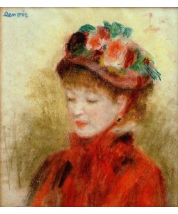 Pierre-Auguste Renoir, Jeune femme au chapeau aux fleurs