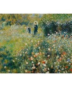 Pierre-Auguste Renoir, Femme avec parasol dans un jardin