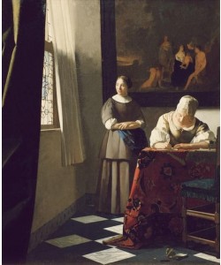 Jan Vermeer, Briefschreiberin und Dienstmagd