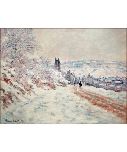 Claude Monet, La Route de Vetheuil, Effet de Neige (Die Straße nach Vethe
