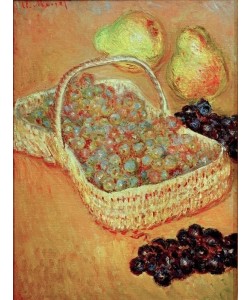 Claude Monet, Panier de Raisins et Poires (Korb mit Weintrauben und Birne