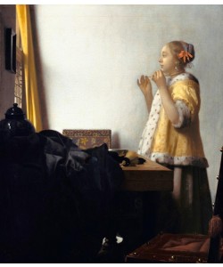Jan Vermeer, Junge Dame mit Perlenhalsband