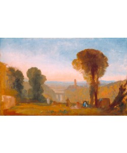 JOSEPH MALLORD WILLIAM TURNER, Italian Landscape with Bridge and Tower