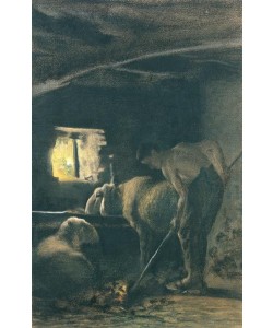 Giovanni Segantini, n the stable