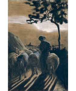 Giovanni Segantini, Flock on the road