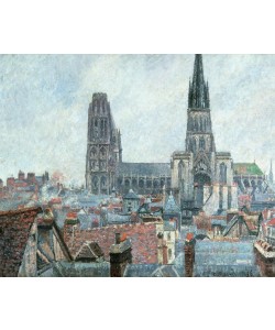 Camille Pissarro, The roofs of Old Rouen: Grey Weather 
