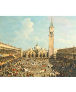 Giovanni Antonio Canaletto, Bullfighting or Bull hunting in Piazza San Marco