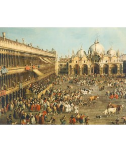 Giovanni Antonio Canaletto, Bullfighting or Bull hunting in Piazza San Marco