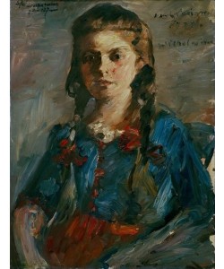 Lovis Corinth, Porträt Wilhelmine mit Zöpfen