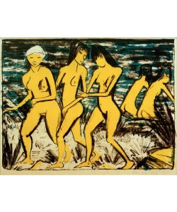Otto Mueller, Fünf gelbe Akte am Wasser