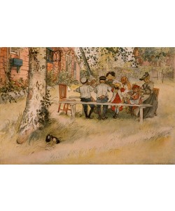 Carl Larsson, Unter der großen Birke