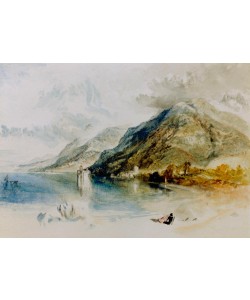 JOSEPH MALLORD WILLIAM TURNER, Das Schloß von Chillon am Genfer See, von Villeneuve aus ge