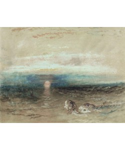 JOSEPH MALLORD WILLIAM TURNER, Sonnenuntergang über dem Meer mit Knurrhähnen