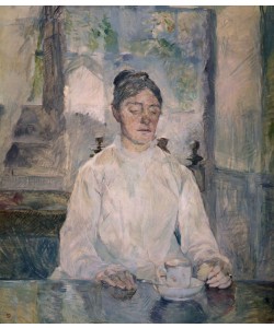 Henri de Toulouse-Lautrec, La mère de l’artiste, comtesse Adèle de Toulouse-Lautrec, en train de prendre son petit déjeuner au château Malromé