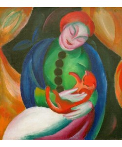 Franz Marc, Mädchen mit Katze II