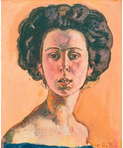 Ferdinand Hodler, Bildnis Gertrud Müller, frontal