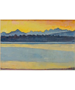 Ferdinand Hodler, Die Bucht von Genf mit dem Mont-Blanc vor Sonnenaufgang