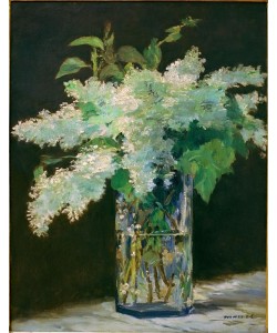 Edouard Manet, Vase de fleurs, lilas blancs