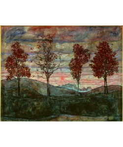 Egon Schiele, Vier Bäume