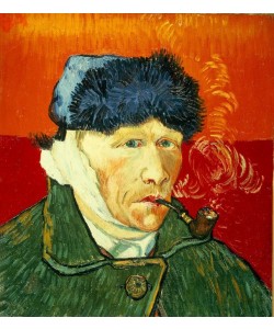 Vincent van Gogh, Selbstbildnis mit Pelzmütze, verbundenem Ohr und Tabakspfeife