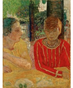 Pierre Bonnard, Reine Natanson et Marthe Bonnard au corsage rouge