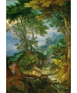 Jan Brueghel der Ältere, Gebirgslandschaft mit der Versuchung Christi