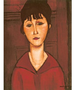 Amedeo Modigliani, Frontal portrait of the young woman