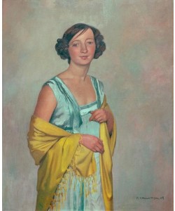 Felix Vallotton, Damenbildnis mit gelbem Schal
