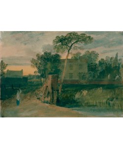 JOSEPH MALLORD WILLIAM TURNER, Syon Ferry House, Isleworth, Sunset
