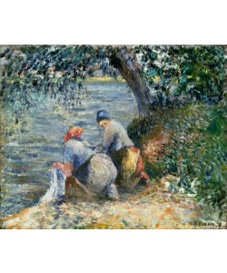 Camille Pissarro, Wäscherinnen am Ufer der Oise