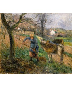 Camille Pissarro, Bäuerin mit Esel in Pontoise