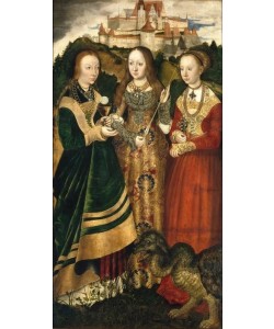 Lucas Cranach der Ältere, Die Heiligen Barbara, Ursula und Margaretha