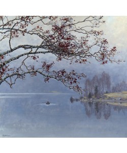 Gustaf Edolf Fjaestad, Herbststimmung am See