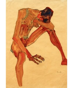 Egon Schiele, Sitzender Männerakt