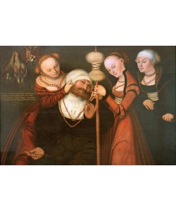 Lucas Cranach der Ältere, Herkules am Spinnrocken zwischen den lydischen Mädchen