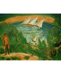 Ernst Ludwig Kirchner, Segelboote im Sturm