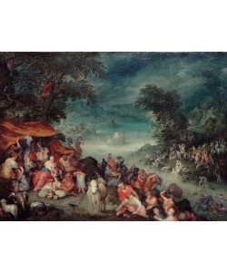 Jan Brueghel der Ältere, Sintflut mit der Arche Noah