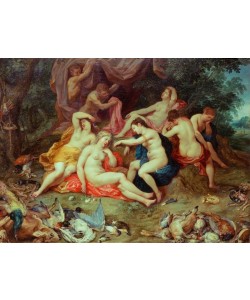 Jan Brueghel der Ältere, Diana und ihre Nymphen, von Satyrn belauscht