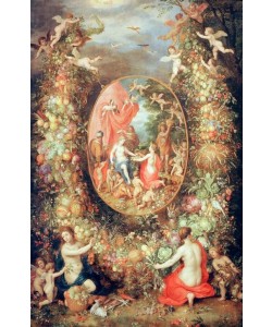 Jan Brueghel der Ältere, Fruchtgirlande mit Cybele