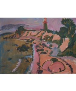 Ernst Ludwig Kirchner, Fehmarnküste mit Leuchtturm