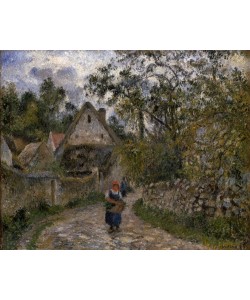 Camille Pissarro,  Dorfstraße – Katen in La Valhermeil